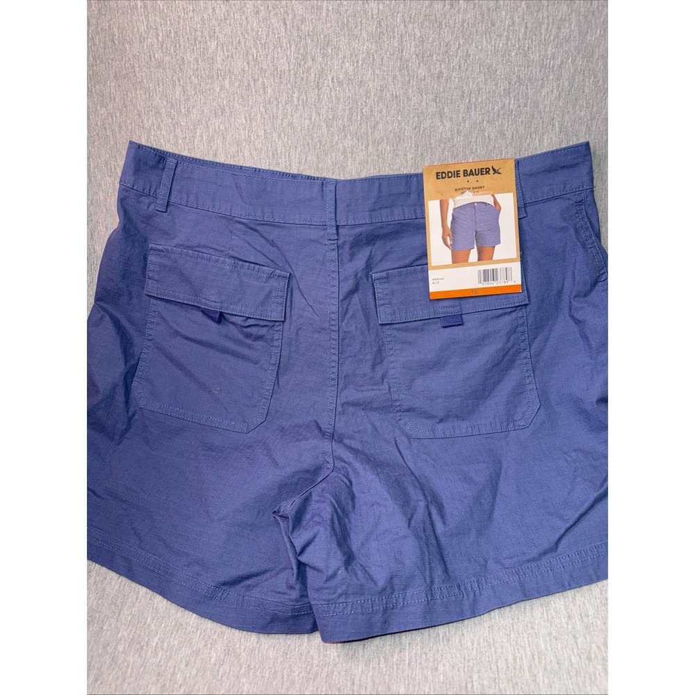 Eddie Bauer Women's Ripstop Shorts Size 16 Blue NWT Outdoor Hiking Casual - Picture 1 of 8